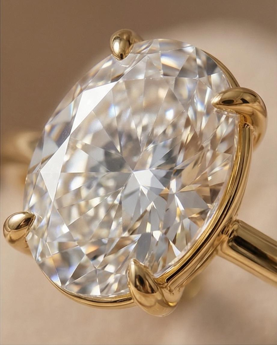 Anel Oval Soliz em Diamante Lab - Imagem 5
