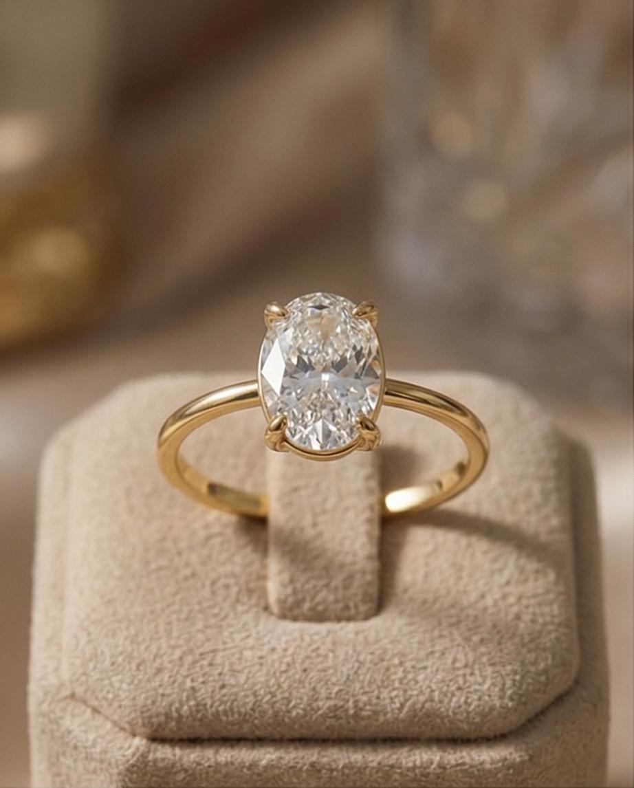 Anel Oval Soliz em Diamante Lab - Imagem 6