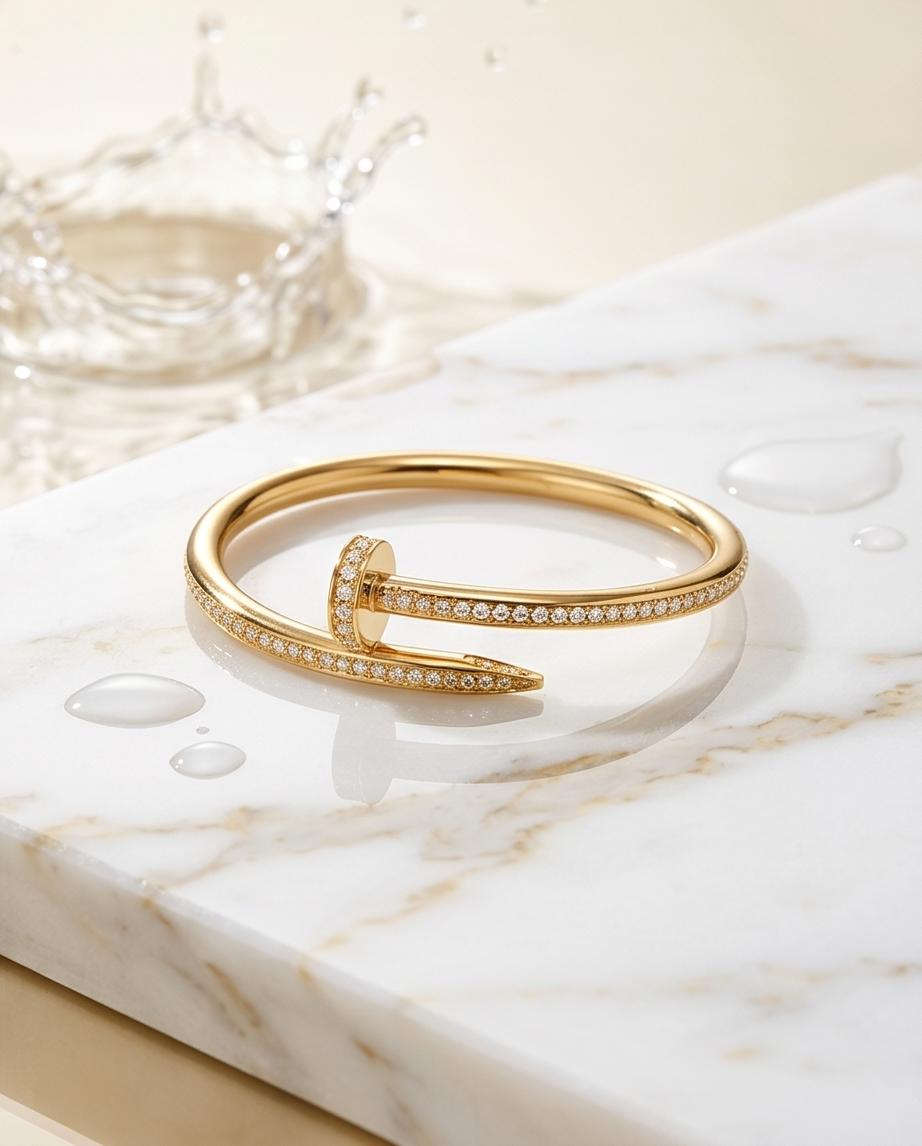 Bracelete Prego Dourado - Imagem 3