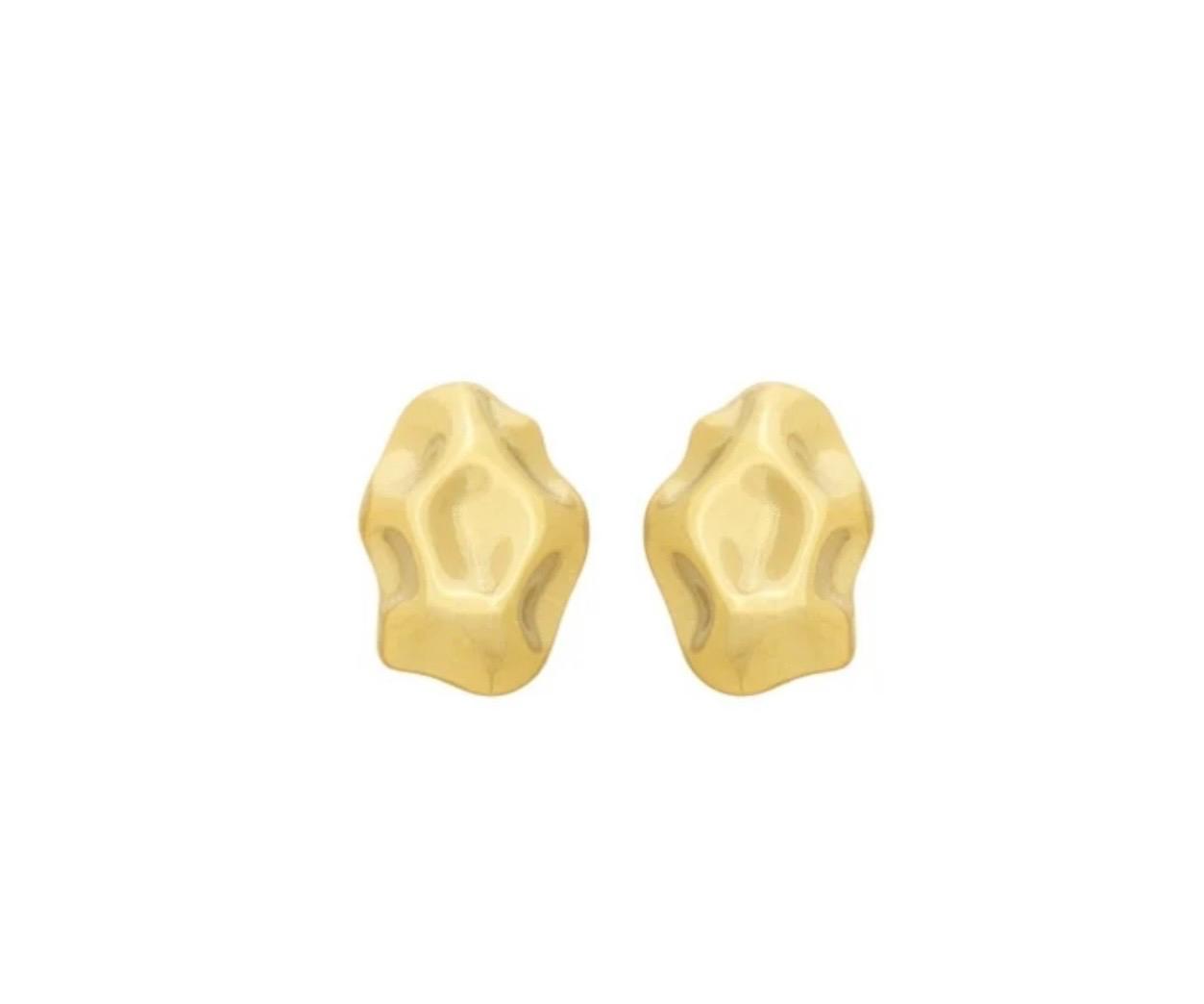 Brinco Organic Gold banhado em ouro 18K